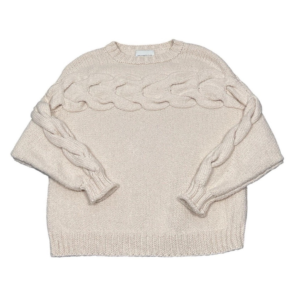 The Knotty Ones Jura 100% Merino Wool Sweater Size S Sea Salt $600 MSRP